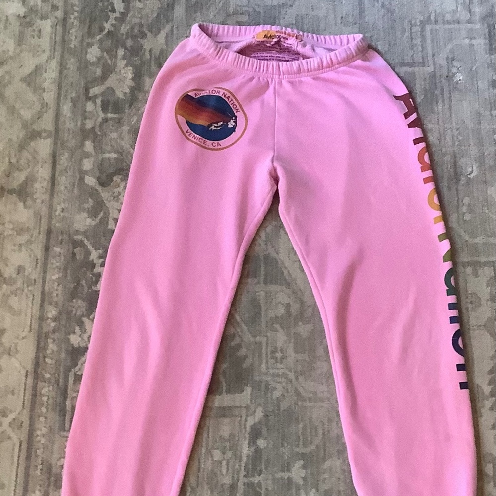 Aviator Nation Pink Logo Sweatpants Medium